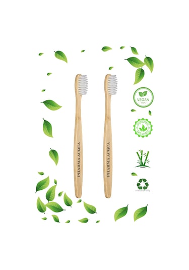 Pharma Acqua 2 Li Beyaz Bambu Diş Fırçası