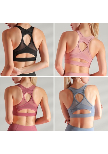 Reedark Kadınlar İçin Nefes Alabilen Spor Sütyeni - Çıkarılabilir Pedli, Rahat Koşu Ve Yoga İçin, Açık Mavi, S Boy Açık Mavi