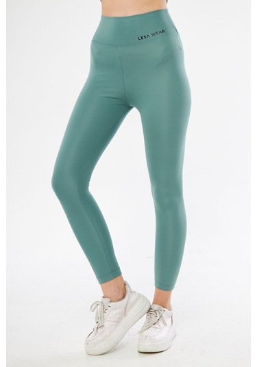 Lesa Wear Yüksek Bel Likralı Toparlayıcı Tayt Çağla Yeşili