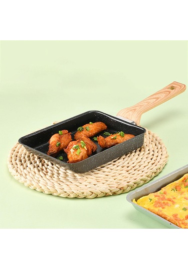 Homyl Japon Omlet Tavası Yapışmaz Tüm Soba Üstleri Siyah 15 20