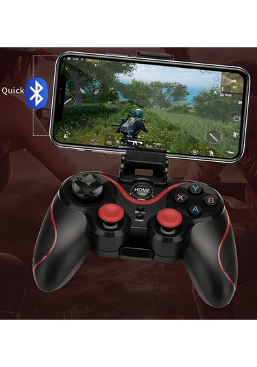 Kilifone - Telefon Oyun Aparatı S6 Bluetooth Mobil Oyun Konsolu - Siyah - T12830