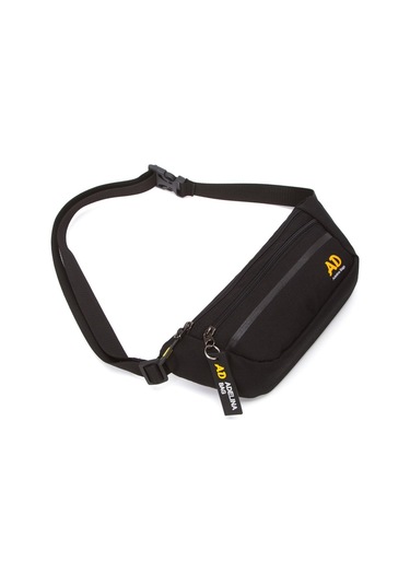 Unisex Çapraz Askılı Telefon Bölmeli Bel Ve Omuz Çantası Siyah