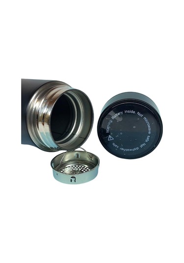 Kişiselleştirilebilir Dereceli Termos 05 Lt Siyah Renk Siyah