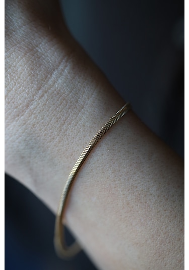 14 Ayar Altın İtalyan Balıksırtı Bileklik 2,5 Mm Blk27119 Sarı Altın