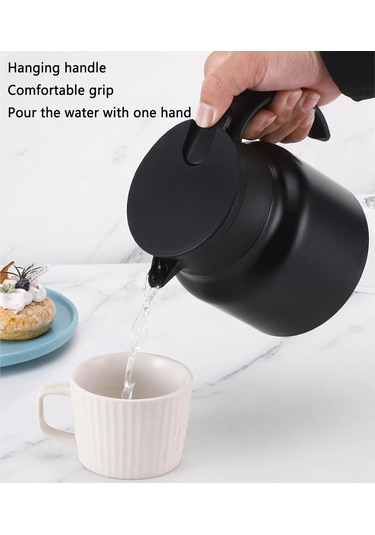 Erkek Su Şişesi Su Şişeleri Paslanmaz Çelik Yetişkin Termos Matara Yalıtımlı Şişeler Vakumlu Mataralar Filtreli Kahve Ev Büyük Kapasiteli Taşınabilir Hediye Siyah 1000ml