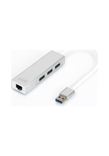 Digitus 3 Port Usb 3.0 Hub & Usb 3.0 Gigabit Ethernet Adaptörü Da
