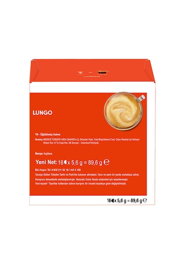 Nescafe Dolce Gusto Lungo Kahve 16 Kapsül