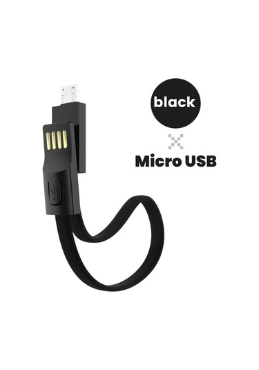 Olaf2.1a Anahtarlık Şarj Kablosu - Iphone Uyumlu Huawei Samsung Xiaomi Hızlı Şarj Ve Veri Aktarımıblack90 Cm
