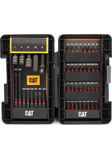 CAT DA01902 Manganez Fosfat Alaşımlı Vidalama Uç Seti 45 Parça