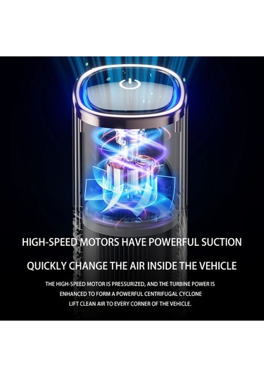 Honeybeeshop Hepa Filtreli Gümüş Taşınabilir Araç Hava Temizleyici Usb Sessiz Toz Polen Duman