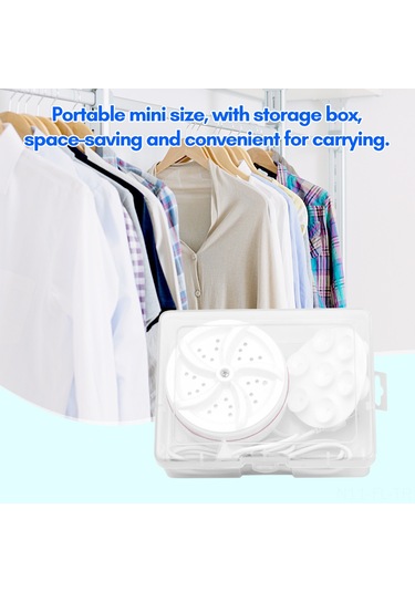 Lemestar Usb Beslemeli Minik Ultrasonik Çamaşır Makinesi, Süspansiyonlı, Giyim/çorap/bebek Giysisi Yıkaması İçin Uygun Beyaz