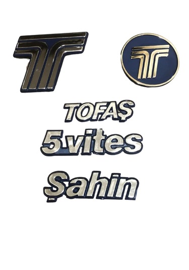 Fiat Tofaş Şahin Yazı 5 Vites Mavi Tofaş Ön Arka Panjur Arma Takı