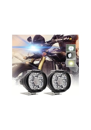 Motosiklet 6 Ledli Drl Sis Farı Seti