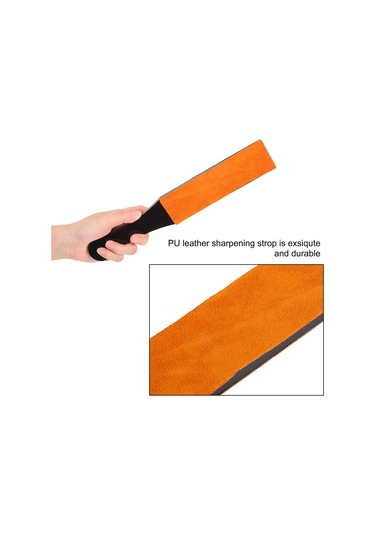 Hombey 2 Yönlü Kaba Ve İnce Pu Deri Aşınma Teli - Bıçak, Bıçak, Gümüş Ve Altın Parlatıcı - Akrilik Kollü Taşlama Aleti