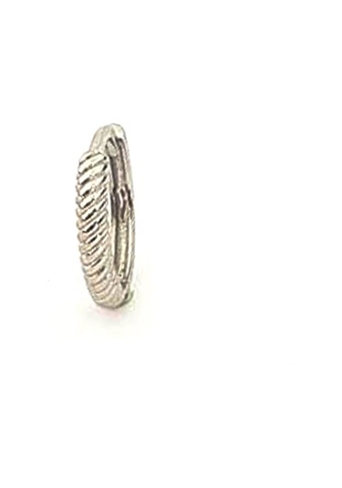 925 Ayar Gümüş Burgu Halka Tek Erkek Küpe 1.5 Cm Çap