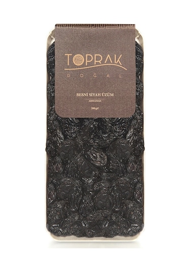 Toprak Doğal Adıyaman Siyah Besni Üzümü 200 G