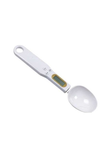 Dancemonkey Yüksek Hassasiyetli Usb Elektronik Terazi Kaşığı Mutfak İçin Beyaz