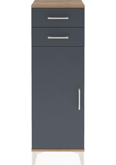 Arges Dolap 2 Raflı 2 Çekmeceli Tek Kapaklı 44x30x134 Çam-ant... Çam