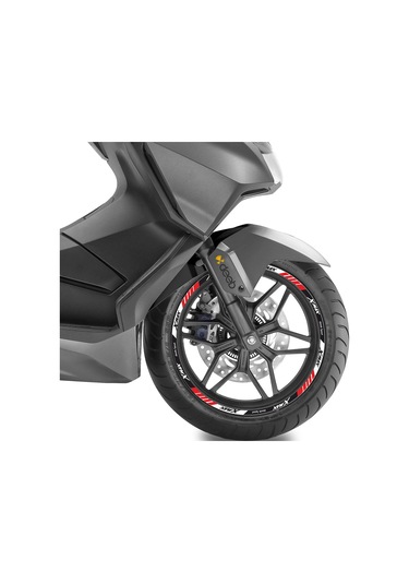 Xmax Deeb Sport Reflektif Jant Şeridi Kırmızı Beyaz Gri