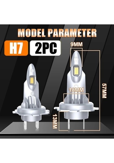 Flybuy Hlxg Turbo H7 Led Canbus Mini Kafa Lambası 2pc 6500k Beyaz Led, 12v Plug And Play 12
