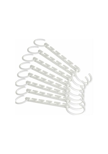 Jeemson 8 Adet Katlanabilir Pp Çekmecelik Askı, 5 Kıyafet Tutabilir, Gardıropu Boşaltan Uzay Tasarrufu Organizer Beyaz