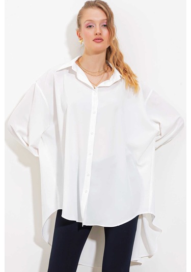 Gabria Oversize Gömlek Beyaz