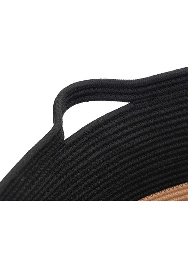 45x35 Jüt Pamuklu Büyük Boy Sepet, Battaniye, Oyuncak Sepeti Jütsiyah