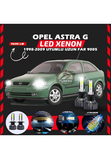Opel Astra G 1998-2009 Uzun Far Uyumlu Şimşek Etkilii Led Xenon Pro Series H9005