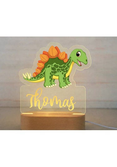 Kişiye Özel Çocuklar İçin Hayvan Gece Lambası İsimli Akrilik Lamba 16 Çok Renkli