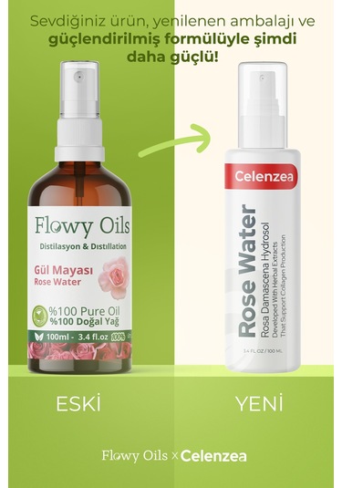 Celenzea Aydınlatıcı & Gözenek Sıkılaştırıcı ve Yenileyici Gül Hidrosolü 100 ML
