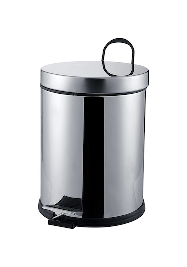 5 Lt.pedallı Krom Çöp Kovası