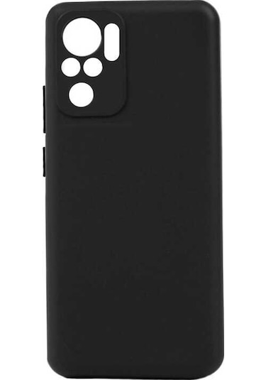Noktaks - Xiaomi Redmi Note 10s Uyumlu - Kılıf Mat Soft Esnek Biye Silikon - Siyah