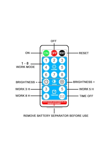 Hfambition Güneş Enerjili 12m 100 Led Işık Zinciri, Uzaktan Kumanda, 8 Mod, Ip65 Su Geçirmez, Dış Mekan Dekorasyonu Beyaz