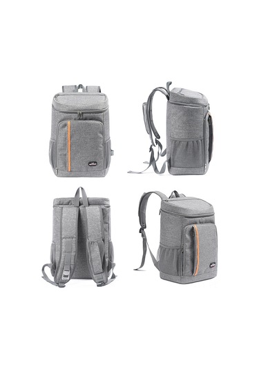 Padalink Termal Sırt Çantası - Soğuk Ve Sıcak Tutar, Geniş Cepli, Seyahat Ve Piknik İçin İdeal Gri