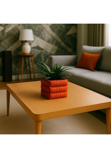 Sofistike Kare Saksı Dekoratif Özel Tasarım