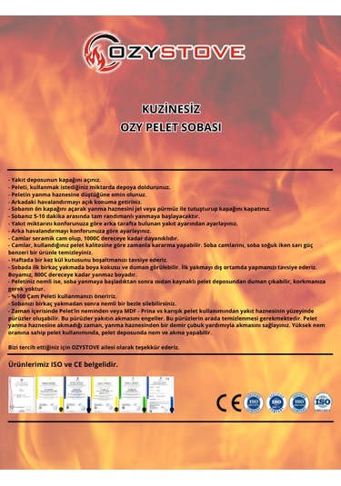 Ozy Kuzinesiz Pelet Sobası