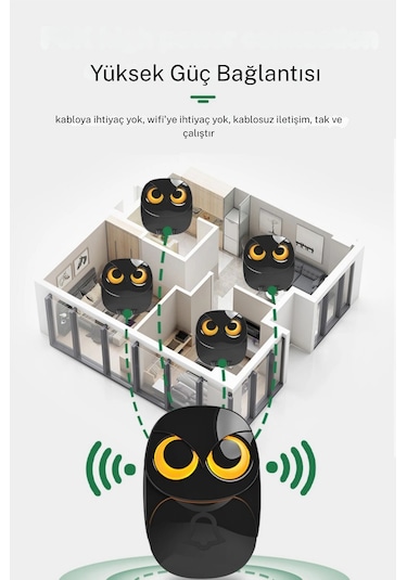 Monozone 1 Alıcı 2 Buton Kapı Zili Su Geçirmez Acil Çağırma