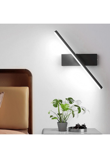 Suntek Modern Dönen Duvar Lambası Ev Yatak Odası Merdiven Koridor Siyah Beyaz Işık