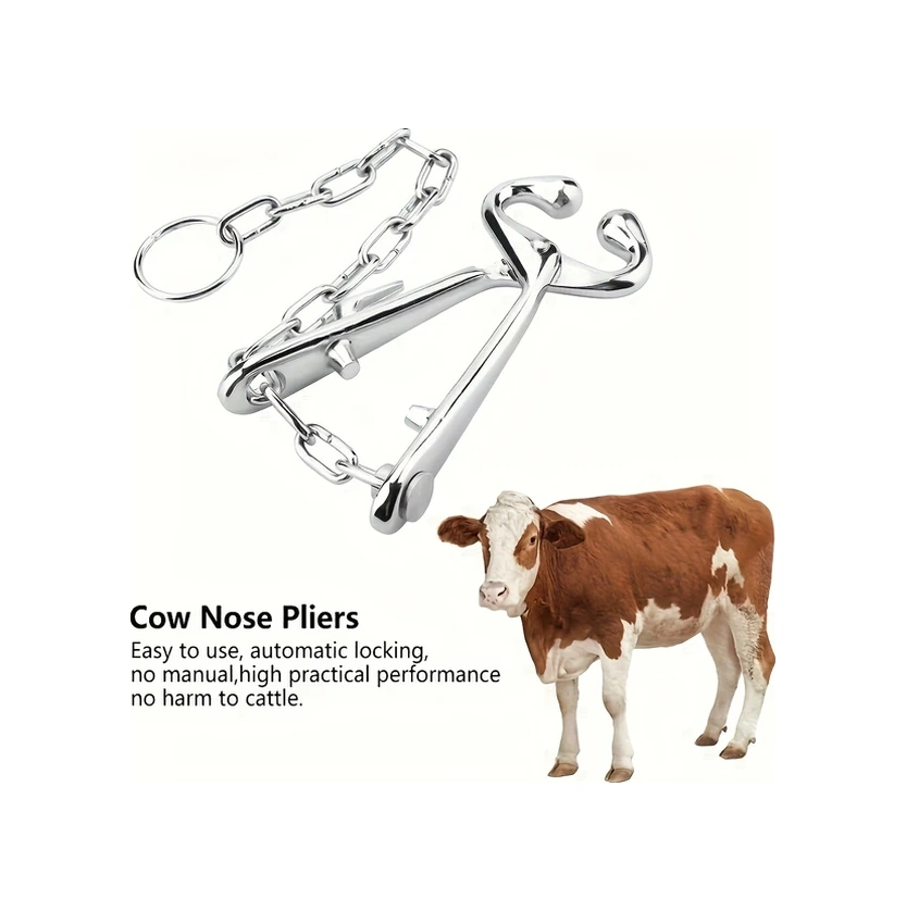 Willowhaven Zincirli Ağır Hizmet Metal Burun Halkası - Sığır, Keçi, Koyun İçin Dayanıklı