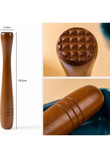 Wondernest Ve Suyu Seti, Preslenmiş Meyve Liken Kokteyl Bambu Ahşap 2'li Set