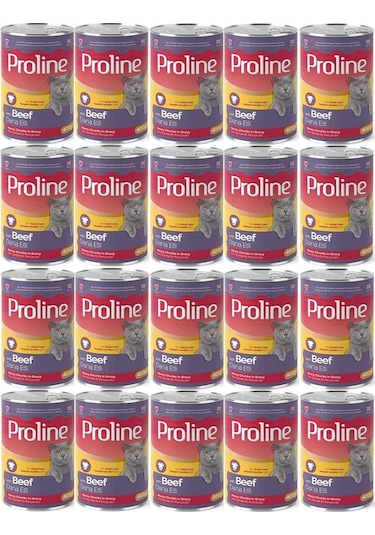 Pro Line Dana Etli Yetişkin Kedi Konservesi 20 x 400 G