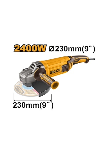 Ingco ING-AG24008E 230 MM 2400 Watt Avuç Taşlama