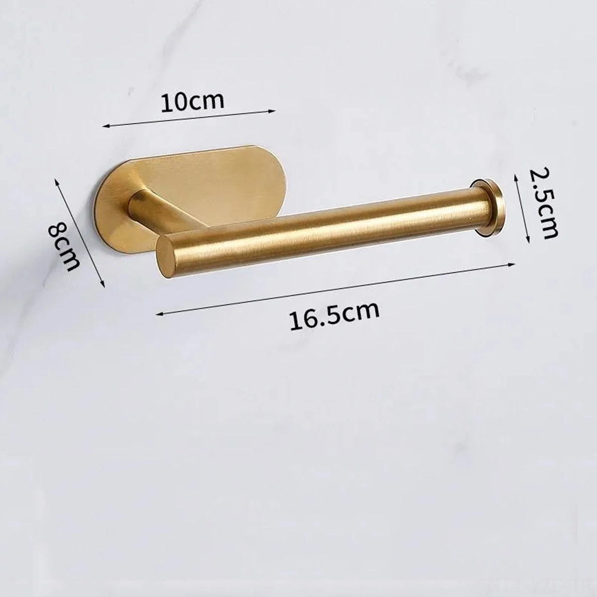 Yuntech01 304 Paslanmaz Çelik Banyo Kağıdı Tutucu, Yapıştırıcı Montaj, Paslanmaz, 2.5 Kg Yük Kapasitesi, Dönme Engeli, Modern Tasarım Altın