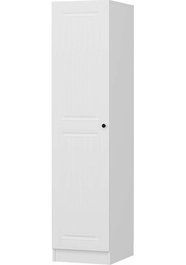 Minar Kale 1 Kapaklı Raflı Dolap Beyaz - İlk Bahar Mebran 190cm