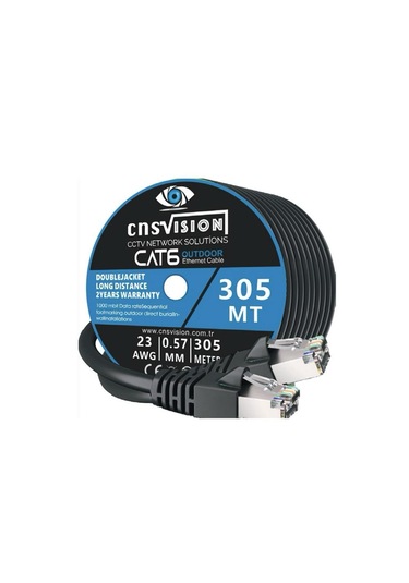 Cnssvision 305 Mt Cat6 23avg Cat6 Kablo 057 Çift Çeket Outdoor Dış Mekan Cat6 Utp Kablo