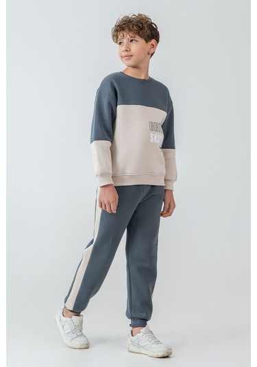 Erkek Çocuk Brooklyn Skat Clup Baskılı 3 İplik Kalın Kışlık Eşofman Takımı Ak4228 Indigo Erkek Çocuk Brooklyn Skat Clup Baskılı 3 İplik Kalın Kışlık Eşofman Takımı Ak4228 Indigo