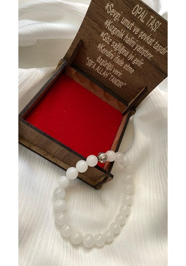 Ahşap Kutulu Opal Taşı Çok Renkli