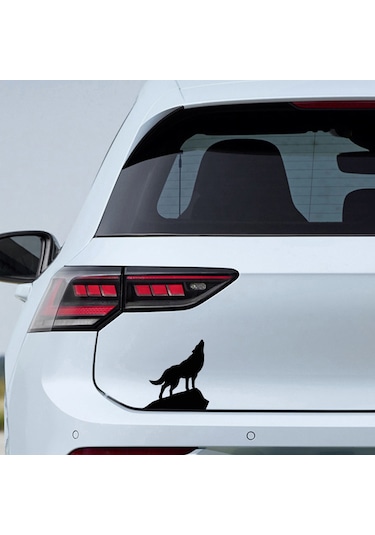 Bozkurt Sticker - Kurt Sticker - Oto Sticker - 17cmx20cm - Siyah