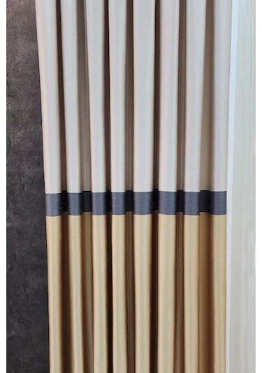 Vita Fon Perde Krem Gri Hardal Renk Krem