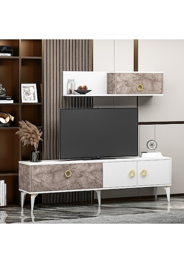 Tv Ünitesi Zerda Gordion Beyaz 180 Cm